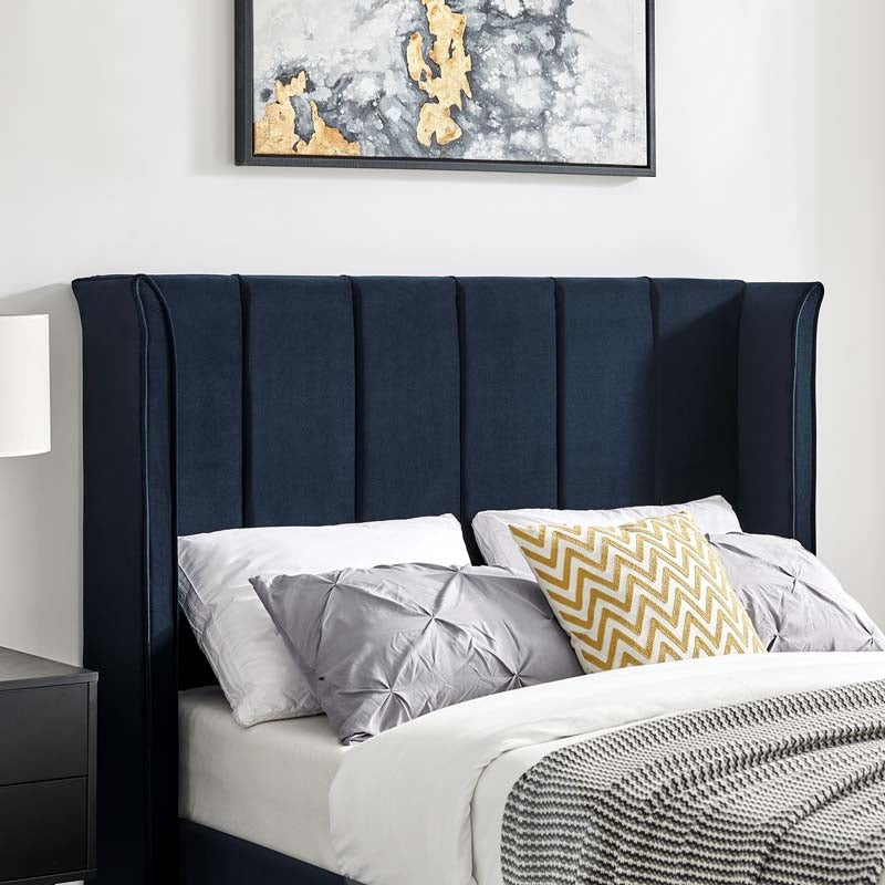 Poland Navy Blue King Size Bed Frame