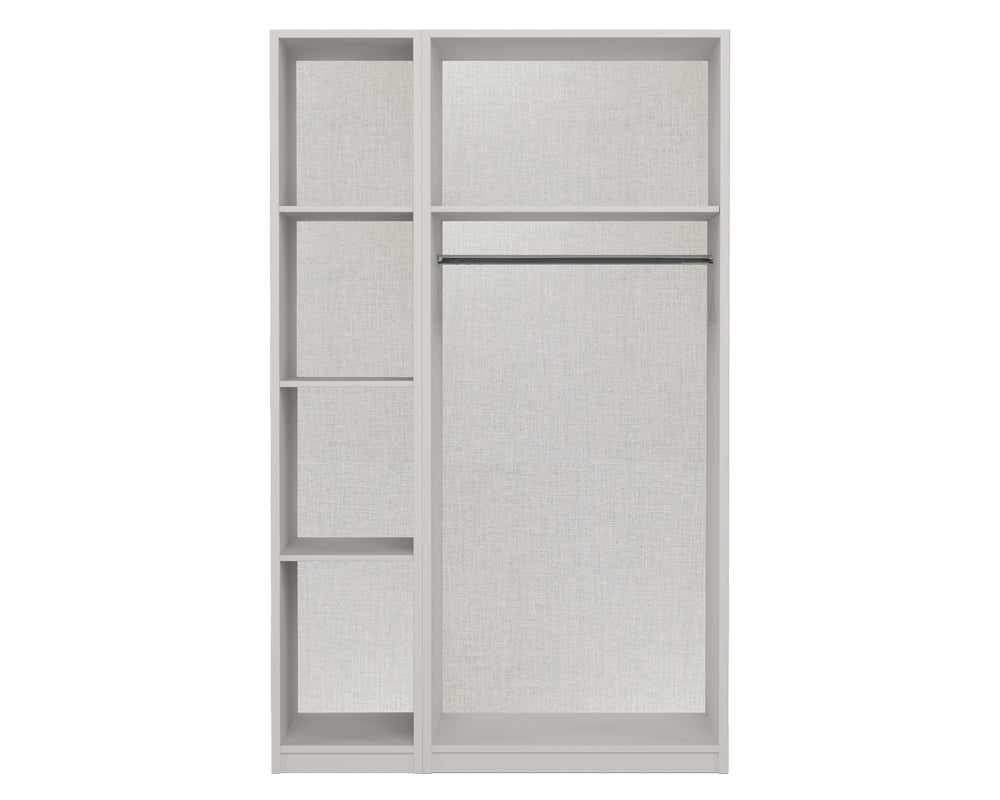 Arden White High Gloss 3 Door Robe With Mirror