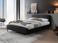 Utley Charcoal Teddy Fabric Double Bed Frame
