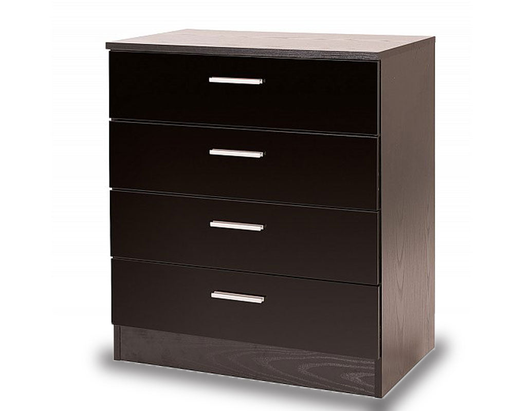 Otto Black High Gloss 4 Drawer Chest