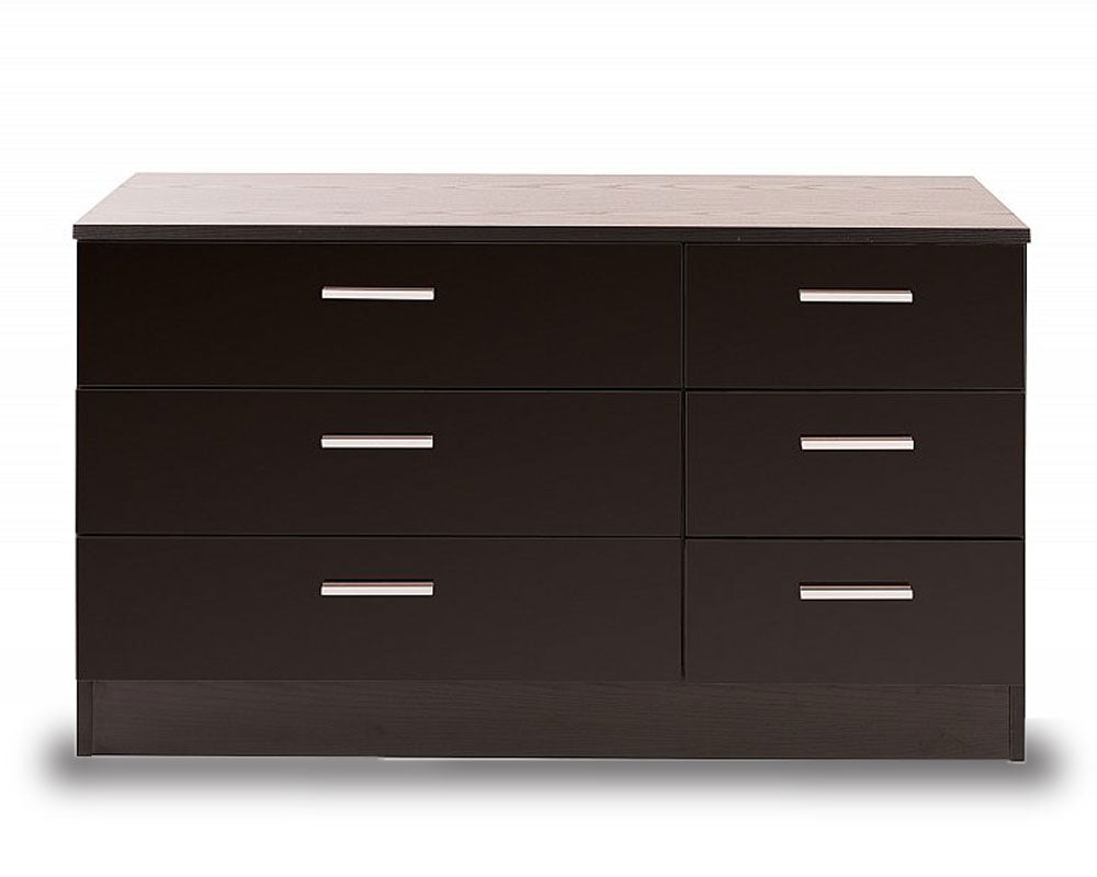 Otto Black High Gloss 6 Drawer Chest