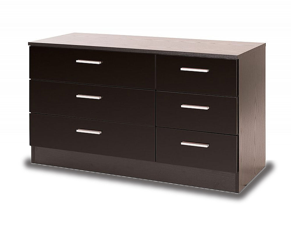 Otto Black High Gloss 6 Drawer Chest