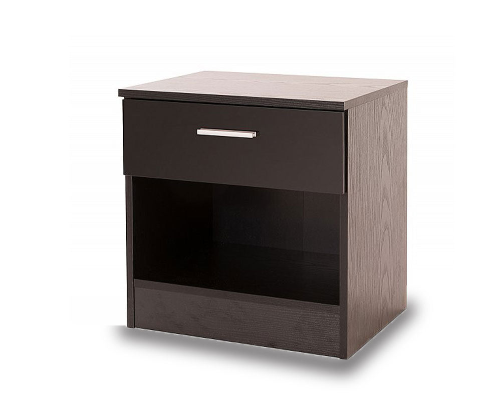 Otto Black High Gloss 1 Drawer Bedside