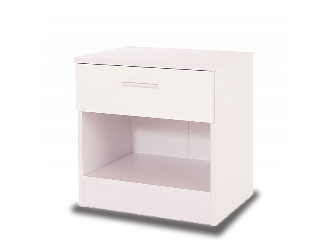 Otto White High Gloss 1 Drawer Bedside