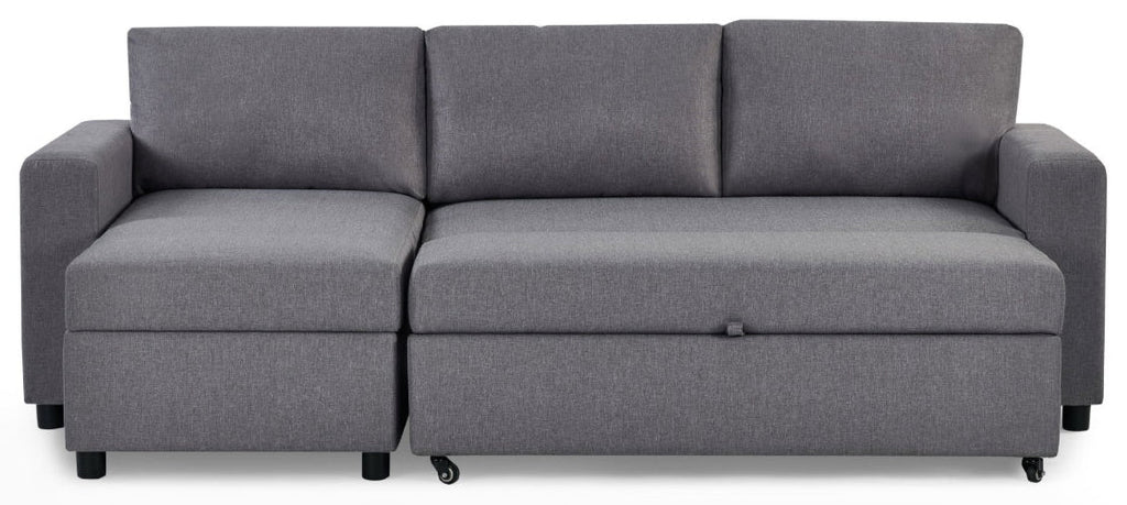 Pablo Corner Sofa Bed with Storage Light Grey