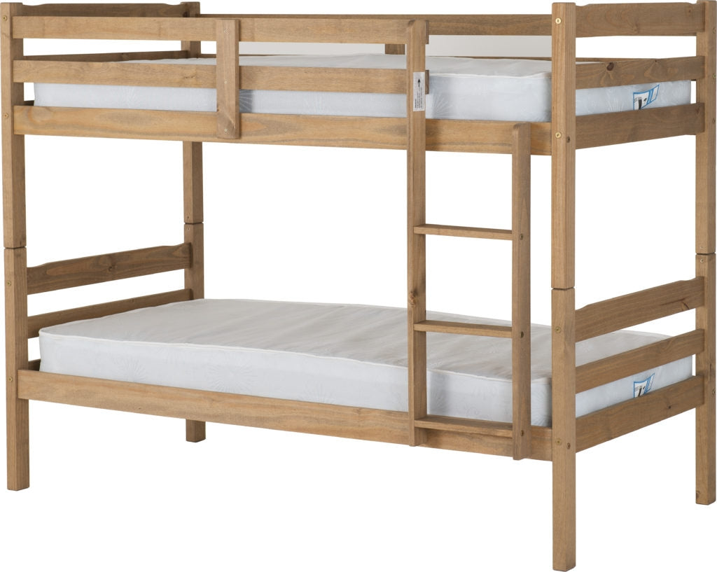Ranch Style Waxed Pine Bunk Bed