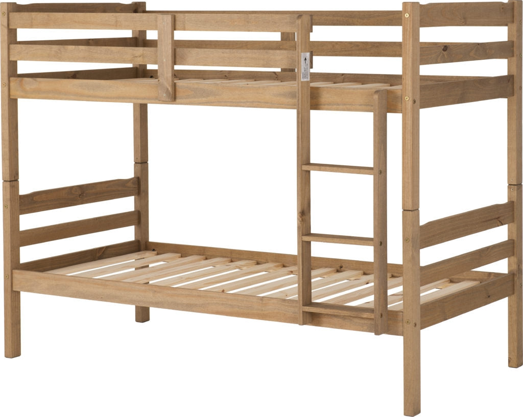 Ranch Style Waxed Pine Bunk Bed