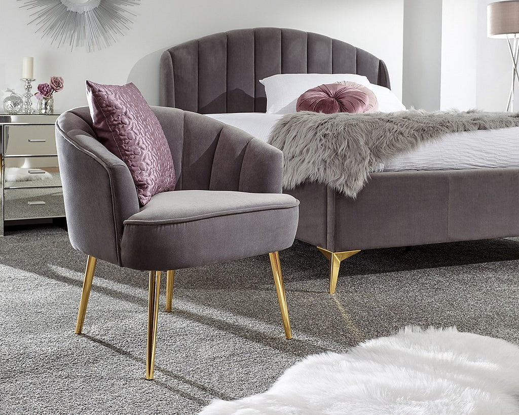 Petal Plush Grey Occasional Chair