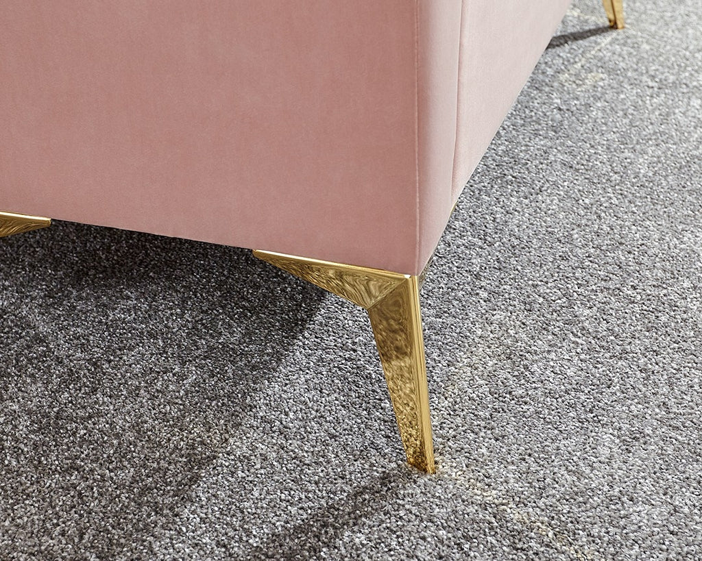 Petal Plush Pink Storage Bench