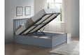 Flame Stone Grey King Size Ottoman Storage Bed Frame