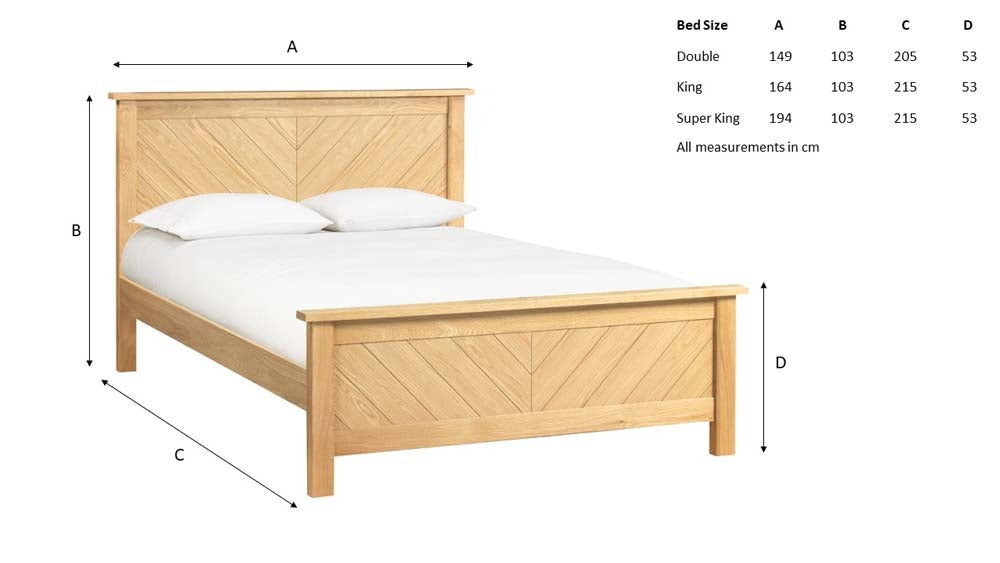 Kendle Oak King Size Bed Frame