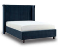 Poland Navy Blue Double Bed Frame