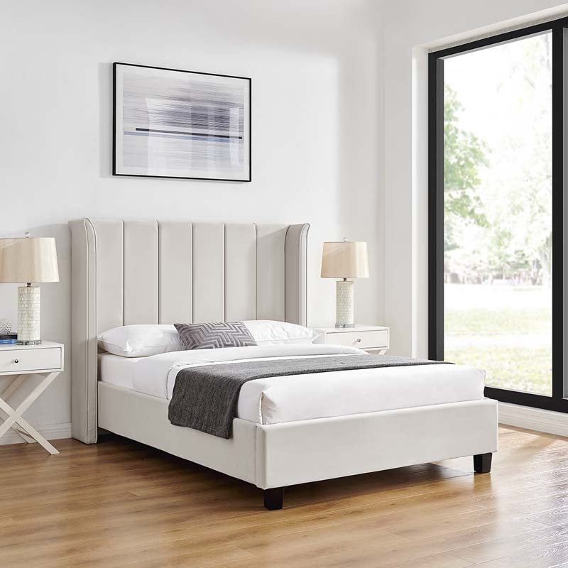 Planet Natural Winged Double Bed Frame