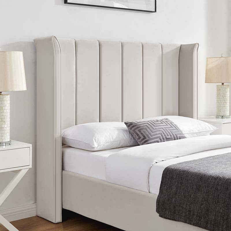 Planet Natural Winged Double Bed Frame