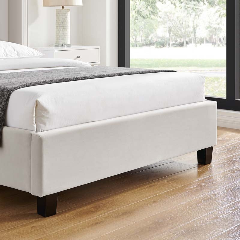 Planet Natural Winged Double Bed Frame