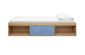 Daytona Oak And Blue Storage Bed