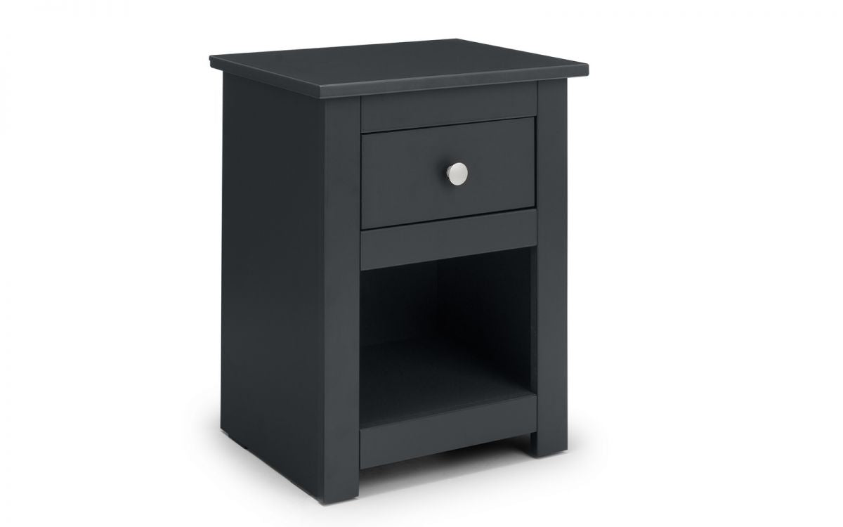 Fradley Anthracite Grey 1 Drawer Bedside