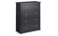 Fradley Anthracite Grey 4 Drawer Chest