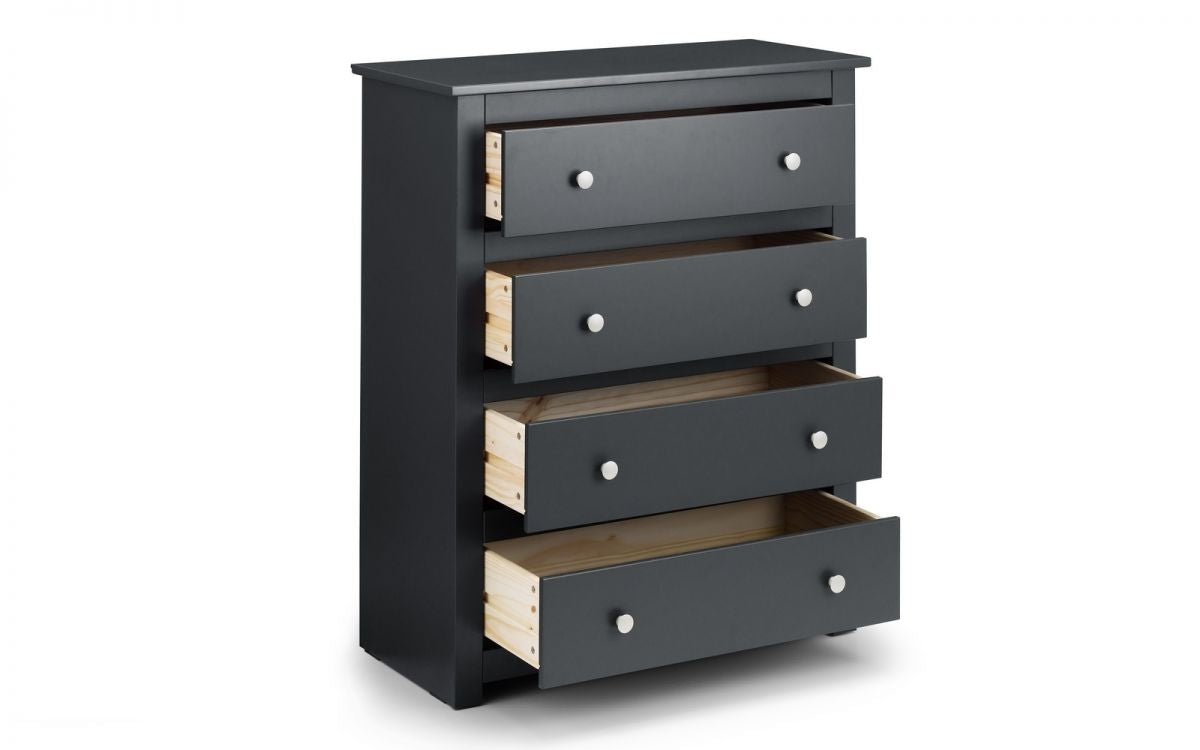 Fradley Anthracite Grey 4 Drawer Chest