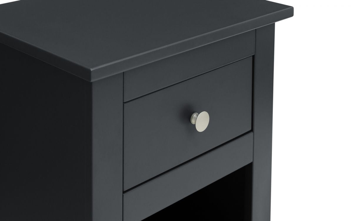 Fradley Anthracite Grey 1 Drawer Bedside