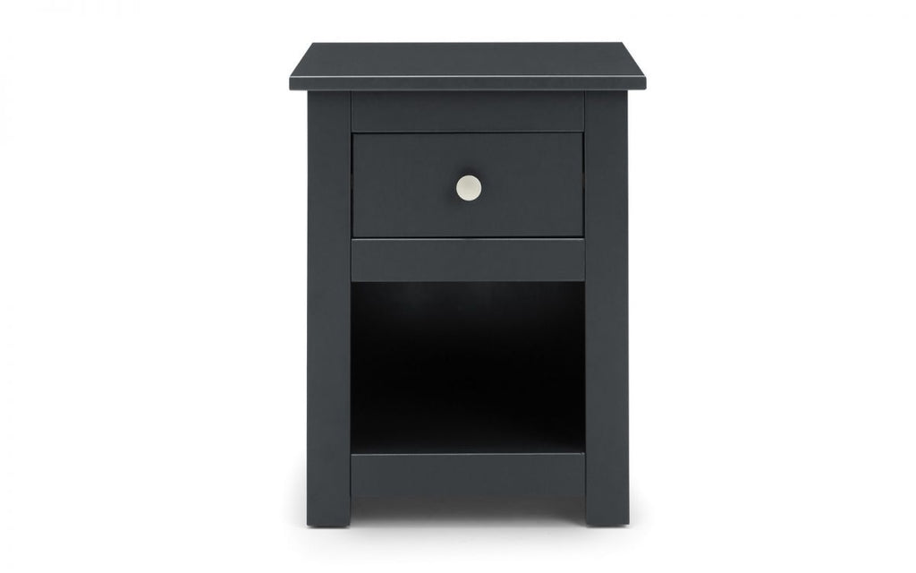 Fradley Anthracite Grey 1 Drawer Bedside