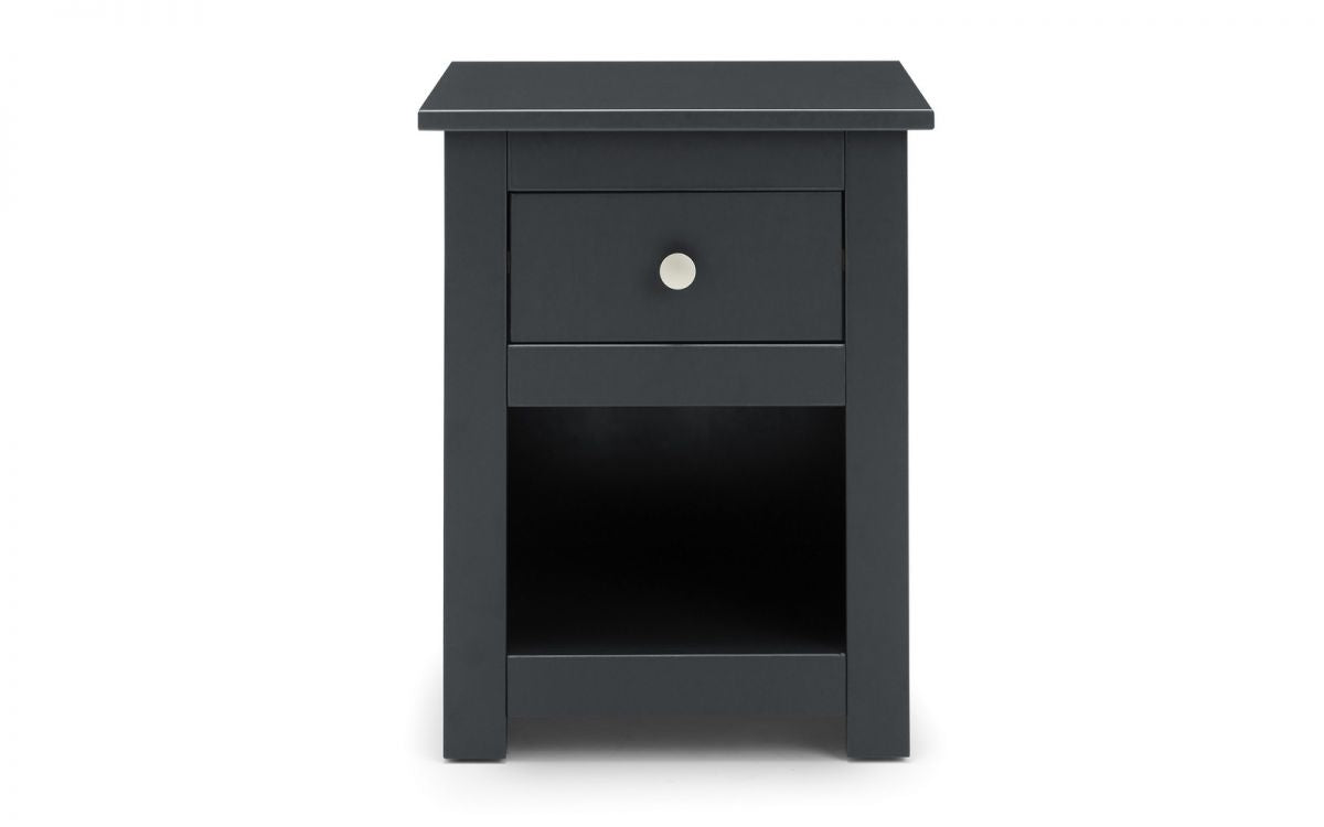 Fradley Anthracite Grey 1 Drawer Bedside