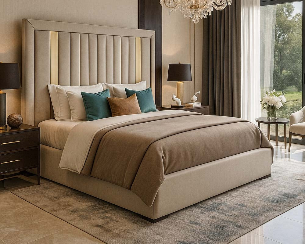 Rule The Room Raffles Gold Super King Size Bed Frame