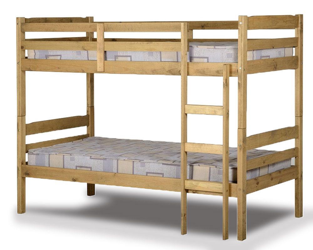 Ranch Style Waxed Pine Bunk Bed