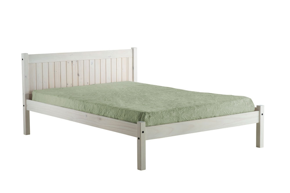 Ryan White Wash Pine Three Quarter Bed Frame