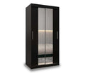 Ripon Black Sliding Door Wardrobe 100cm
