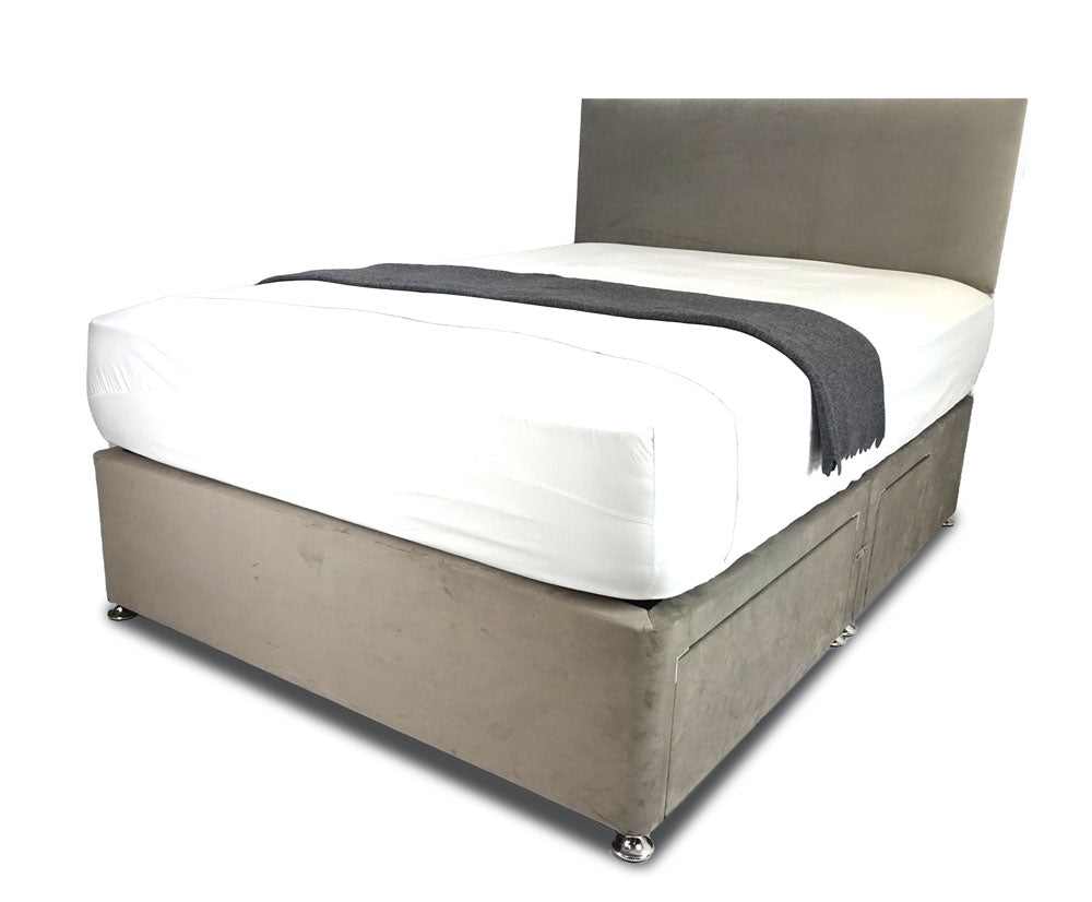 Romantic Square Super King Size Divan Bed Base And Headboard
