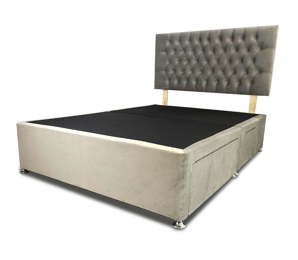 Romantic Mayfair Three Quarter Divan Bed Base And Headboard