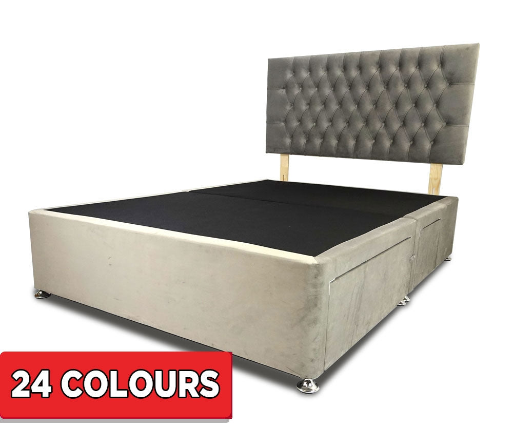 Romantic Mayfair King Size Divan Bed Base And Headboard