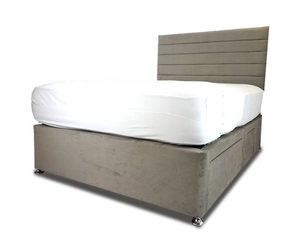 Romantic Valentine Luxe King Divan Bed Base And Headboard