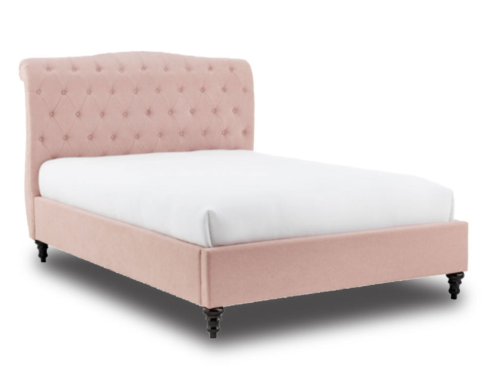 Rosemary Pink Double Bed Frame