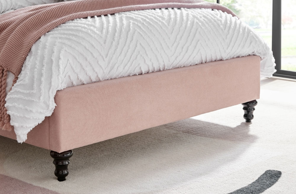 Rosemary Pink Double Bed Frame