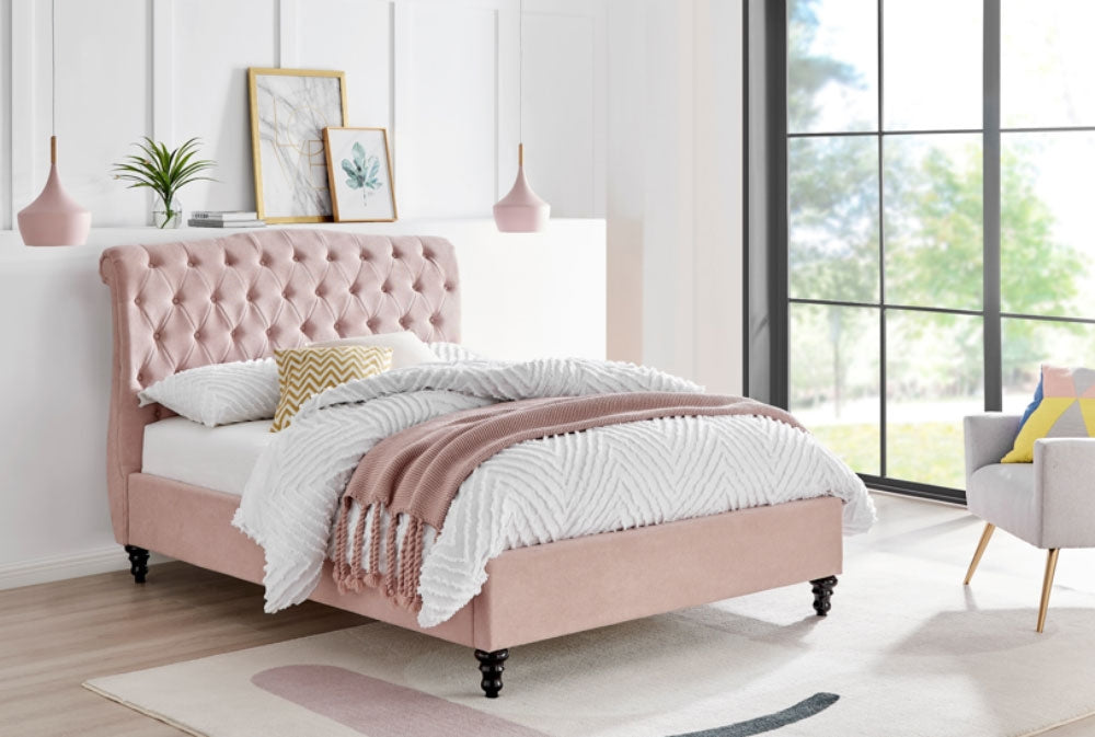 Rosemary Pink Super King Size Bed Frame