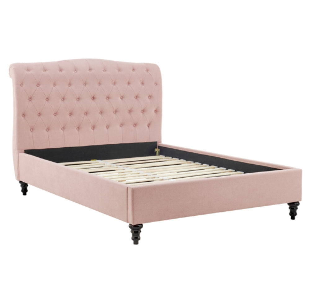 Rosemary Pink Double Bed Frame