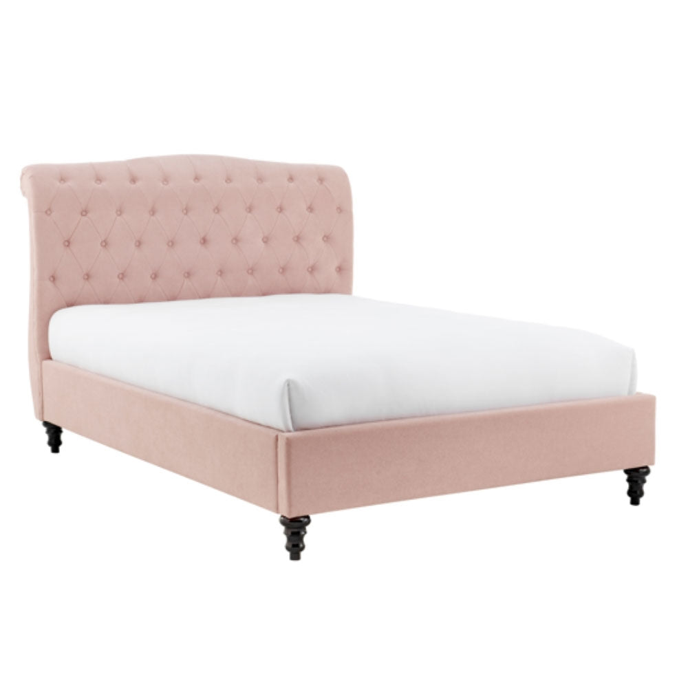Rosemary Pink Double Bed Frame