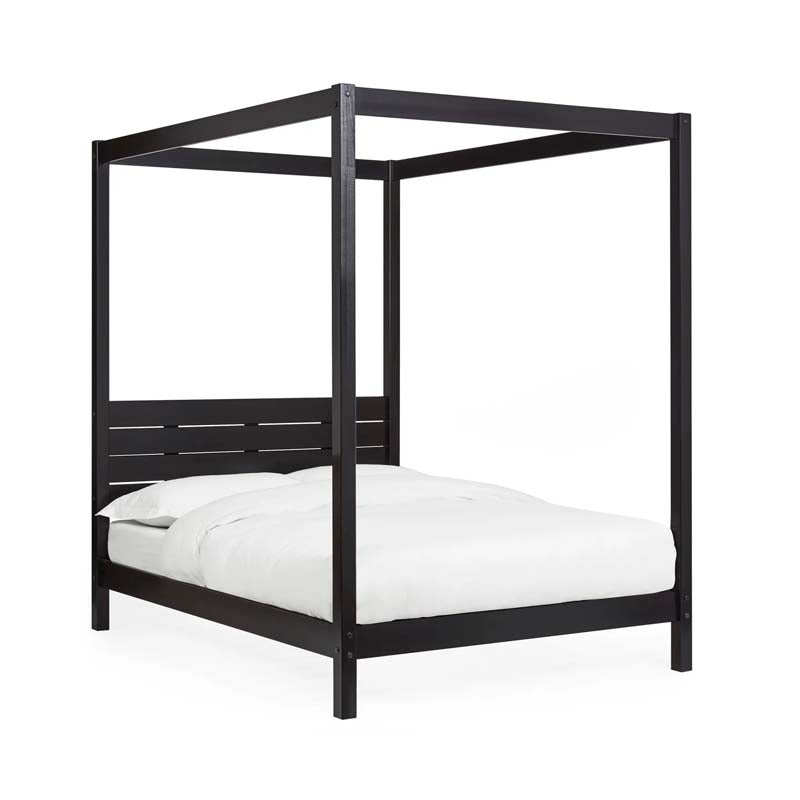 Roxy Black King Size Four Poster Bed Frame