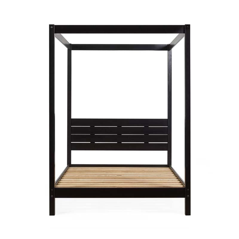 Roxy Black King Size Four Poster Bed Frame