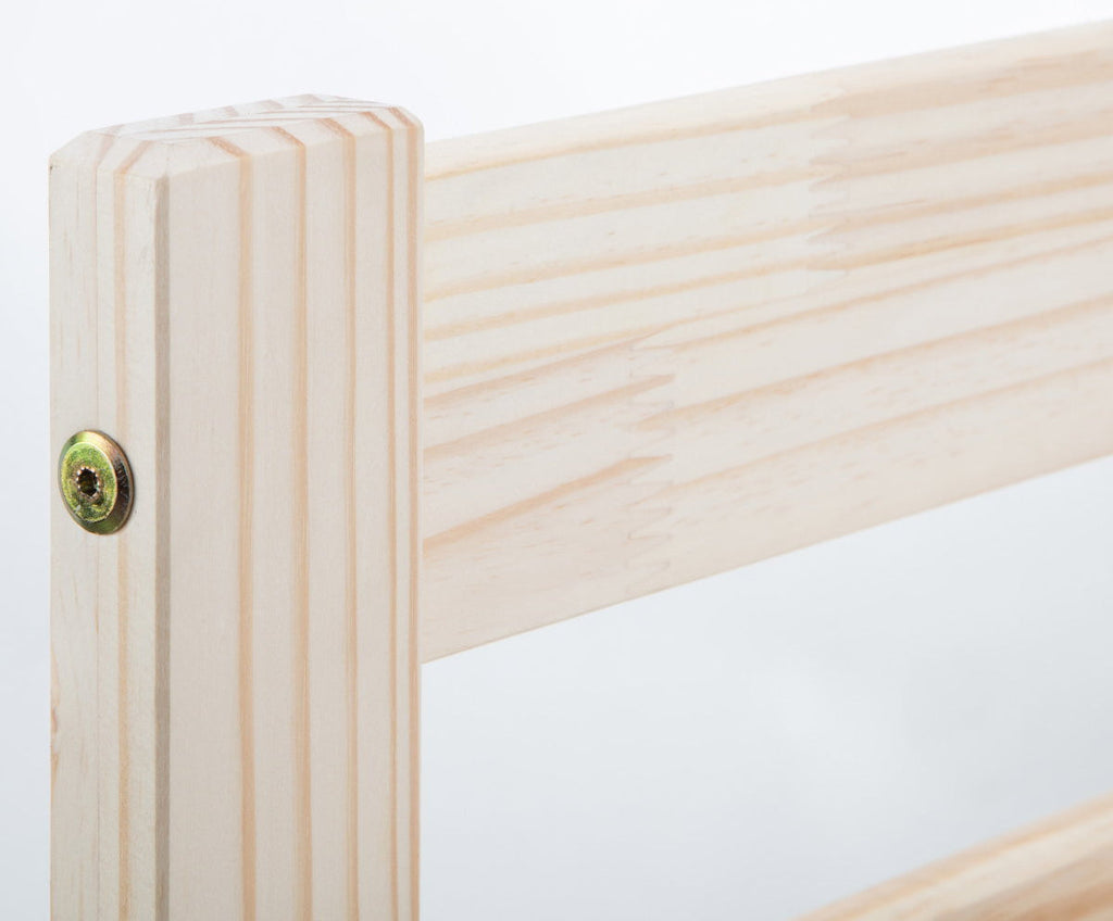 Sammy Pine Double Bed Frame side view