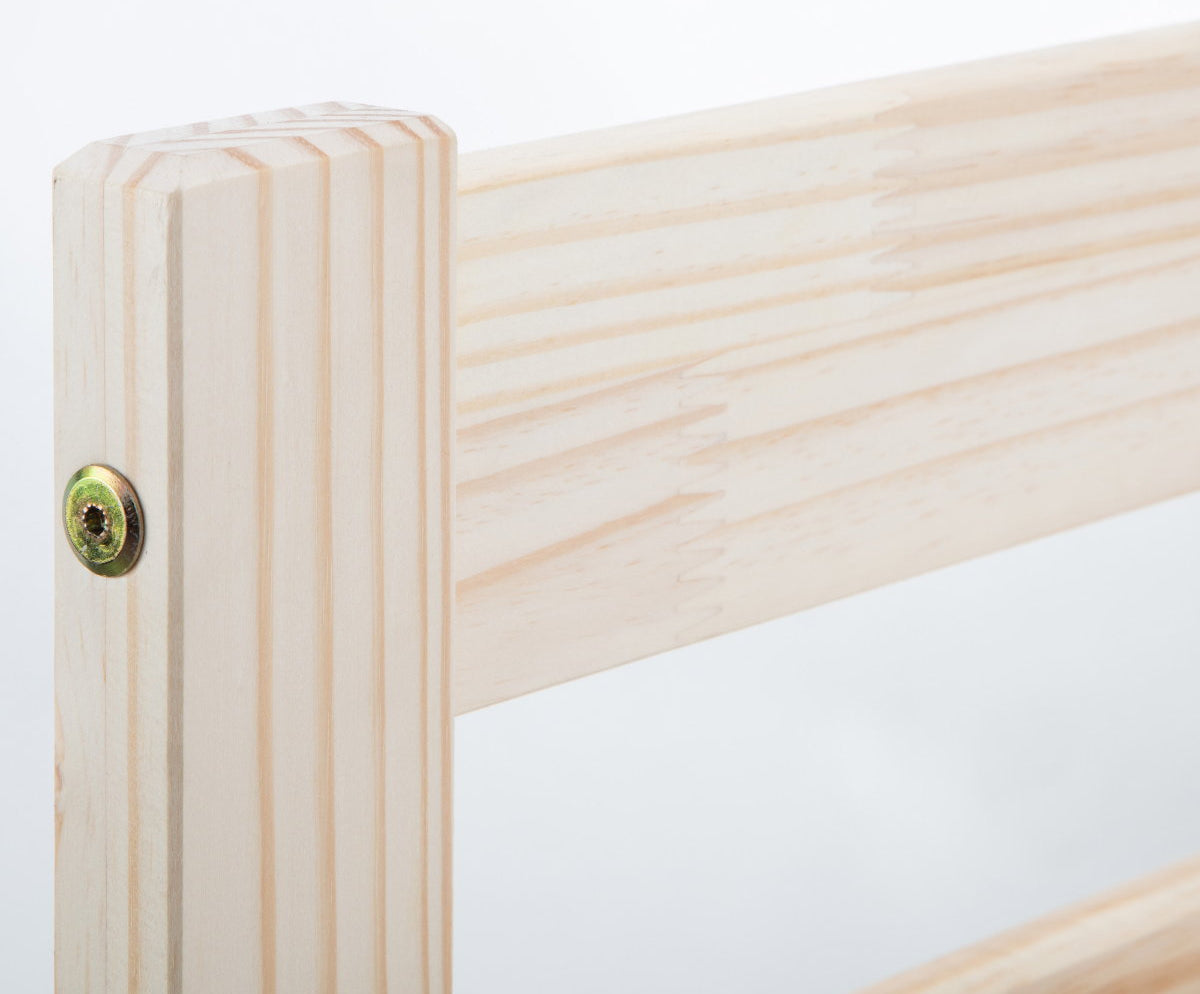 Sammy Pine Double Bed Frame side view