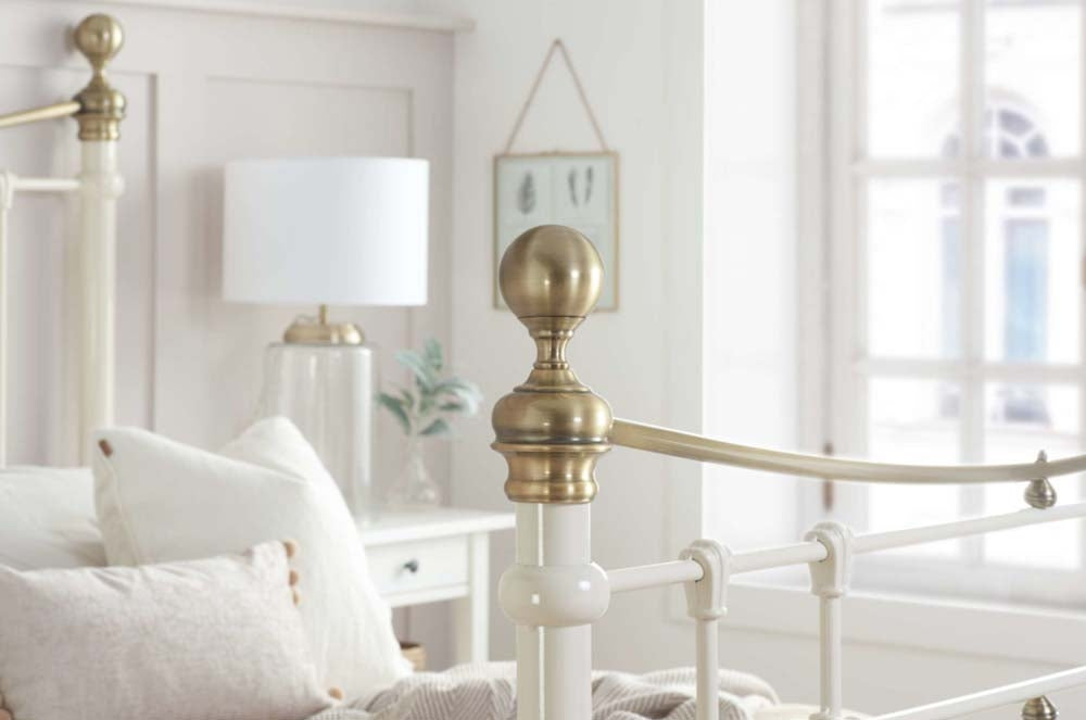 Bronte Cream King Size Bed Frame