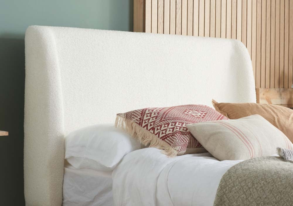 Halfren White King Size Ottoman Bed Frame