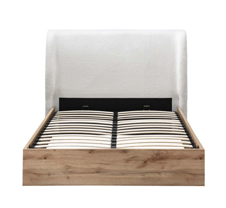 Halfren White King Size Ottoman Bed Frame