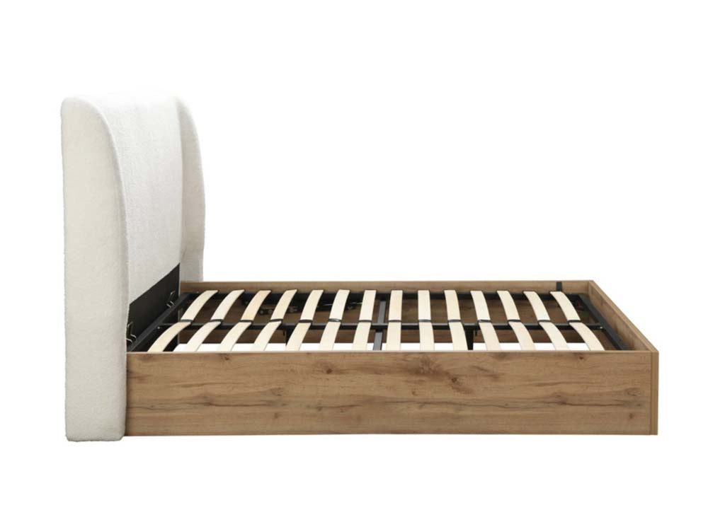 Halfren White King Size Ottoman Bed Frame