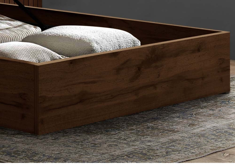 Halfren Grey Double Ottoman Bed Frame