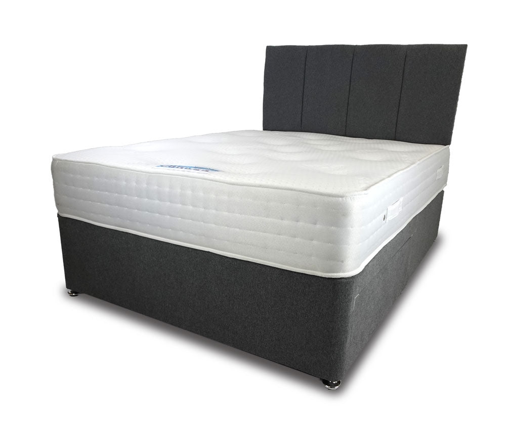 Serene Bamboo Three Quarter 2 Drawer Divan Bed And Free Ruby Headboard