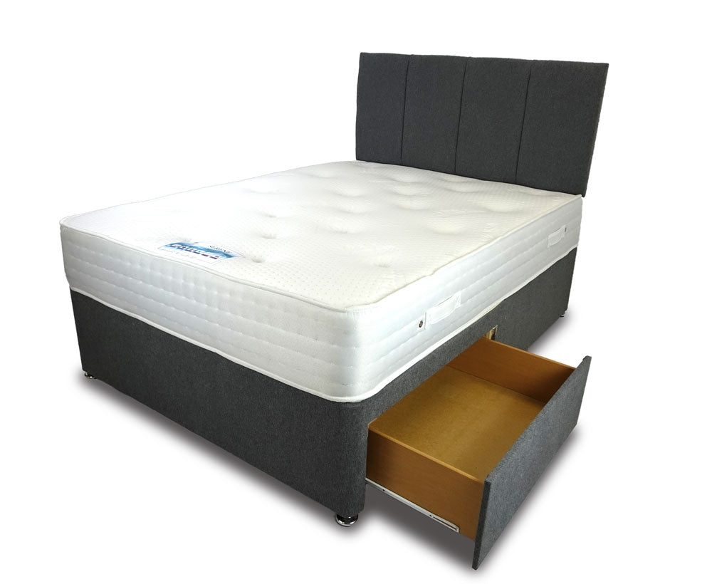 Serene Bamboo King Size 2 Drawer Divan Bed And Free Ruby Headboard